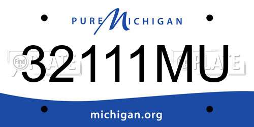 32111MU Michigan License Plate
