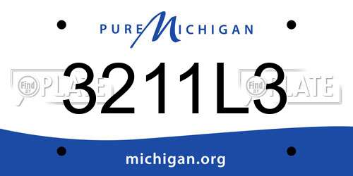3211L3 Michigan License Plate