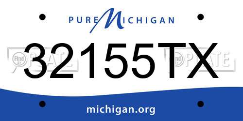 32155TX Michigan License Plate
