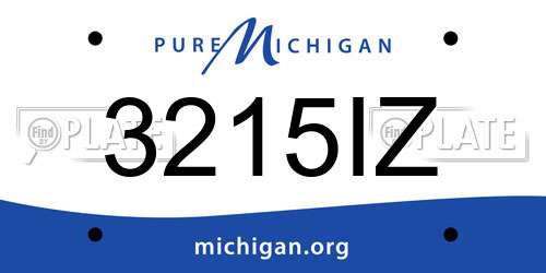 3215IZ Michigan License Plate