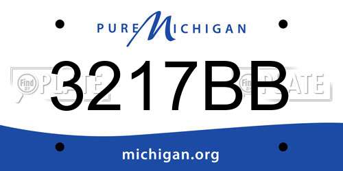 3217BB Michigan License Plate