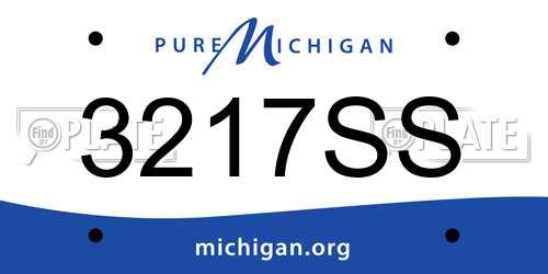 3217SS Michigan License Plate