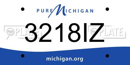 3218IZ Michigan License Plate