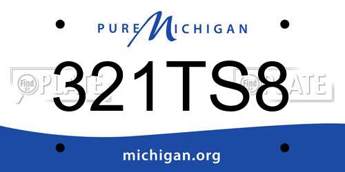 321TS8 Michigan License Plate