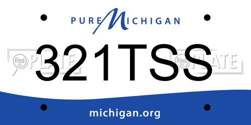 321TSS Michigan License Plate
