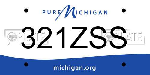 321ZSS Michigan License Plate
