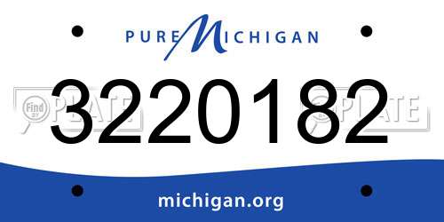 3220182 Michigan License Plate