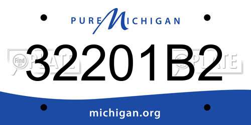 32201B2 Michigan License Plate