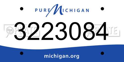 3223084 Michigan License Plate
