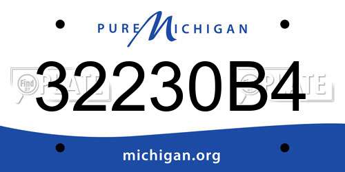 32230B4 Michigan License Plate
