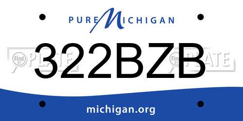 322BZB Michigan License Plate