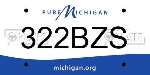 322BZS Michigan License Plate