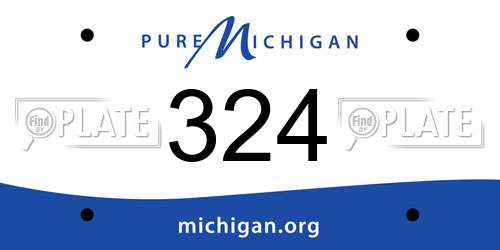 324 Michigan License Plate