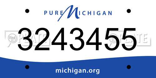 3243455 Michigan License Plate