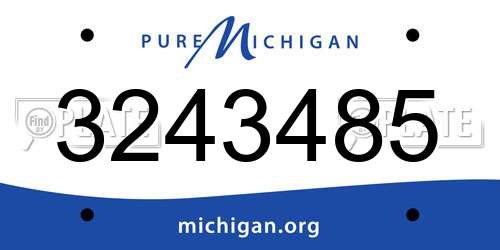 3243485 Michigan License Plate