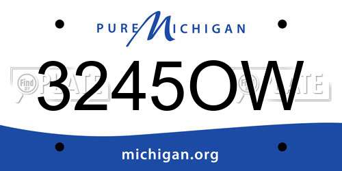 3245OW Michigan License Plate