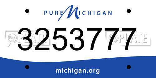 3253777 Michigan License Plate