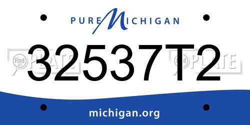 32537T2 Michigan License Plate