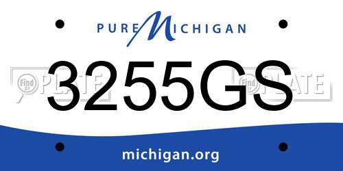3255GS Michigan License Plate