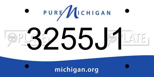 3255J1 Michigan License Plate