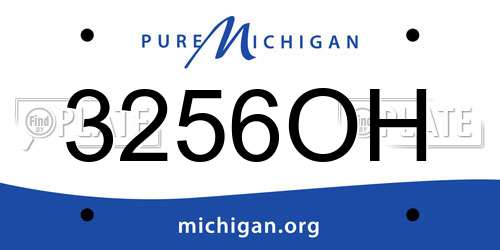 3256OH Michigan License Plate