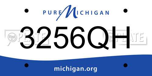 3256QH Michigan License Plate