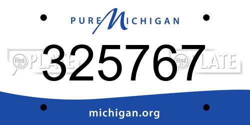 325767 Michigan License Plate