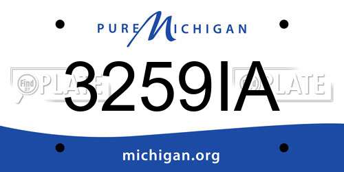 3259IA Michigan License Plate