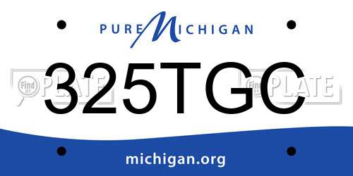 325TGC Michigan License Plate
