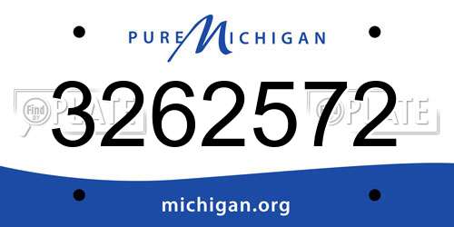 3262572 Michigan License Plate