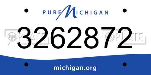 3262872 Michigan License Plate