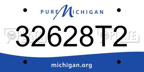 32628T2 Michigan License Plate