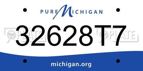 32628T7 Michigan License Plate