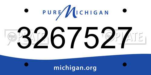 3267527 Michigan License Plate