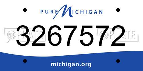 3267572 Michigan License Plate