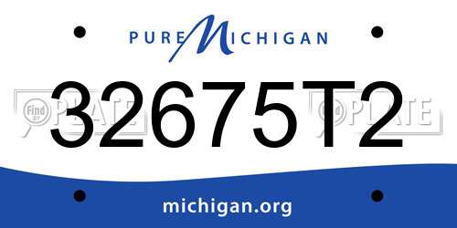 32675T2 Michigan License Plate