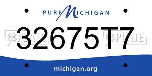 32675T7 Michigan License Plate