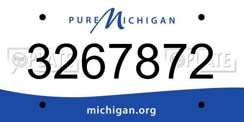 3267872 Michigan License Plate