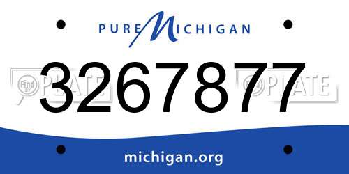 3267877 Michigan License Plate