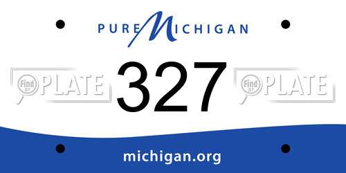327 Michigan License Plate