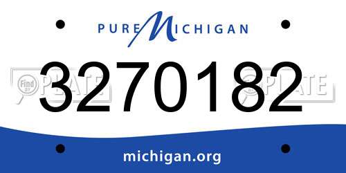 3270182 Michigan License Plate