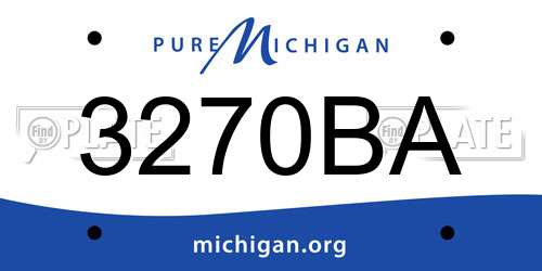 3270BA Michigan License Plate
