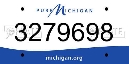3279698 Michigan License Plate