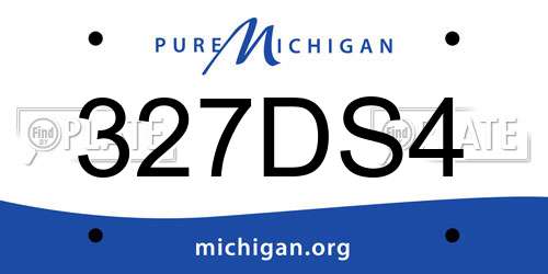 327DS4 Michigan License Plate