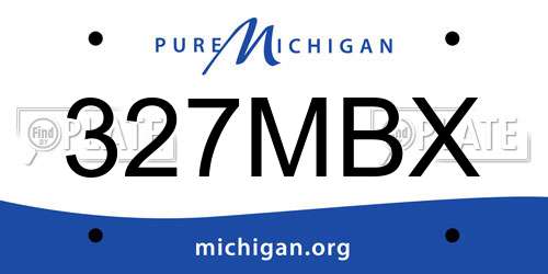327MBX Michigan License Plate