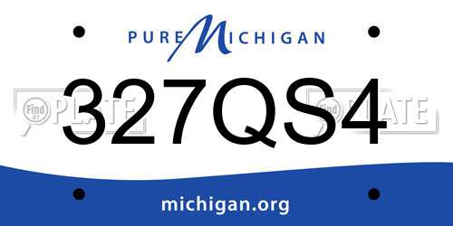 327QS4 Michigan License Plate