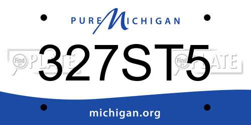 327ST5 Michigan License Plate