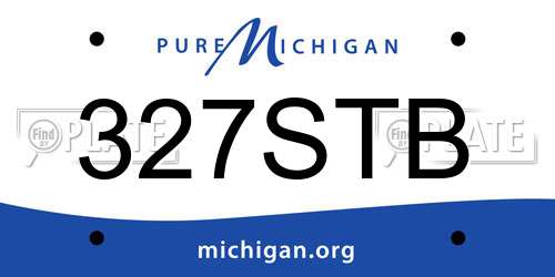 327STB Michigan License Plate