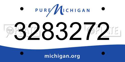 3283272 Michigan License Plate