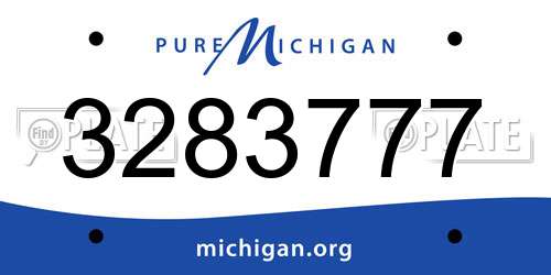3283777 Michigan License Plate